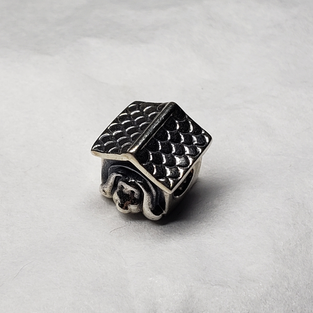 Pandora Dog House Charm w/ Red Heart